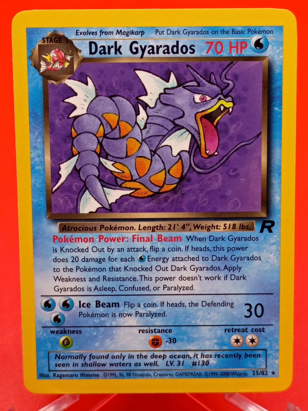 Dark Gyarados 25/82 Team Rocket LP Vintage Pokémon TCG